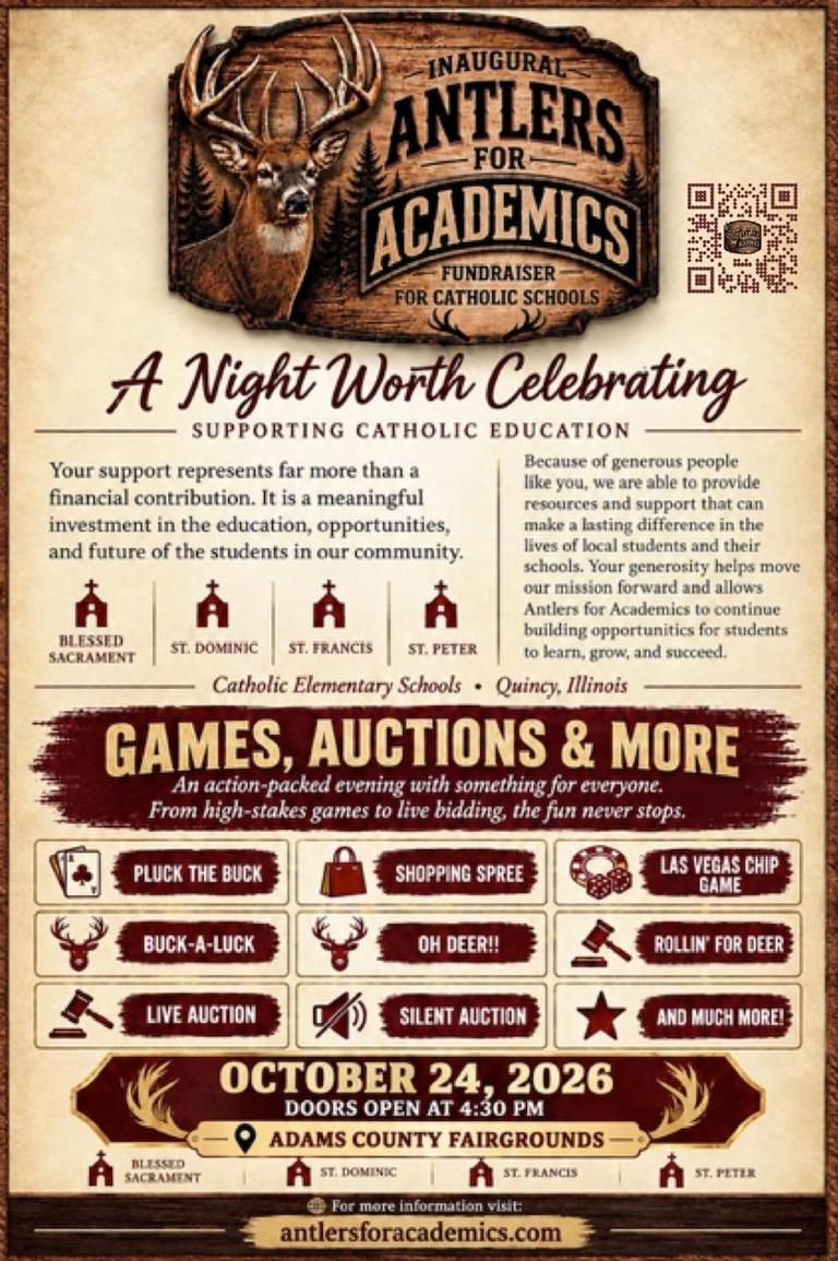 Antlers for Academics Fundraiser for Catholic Education