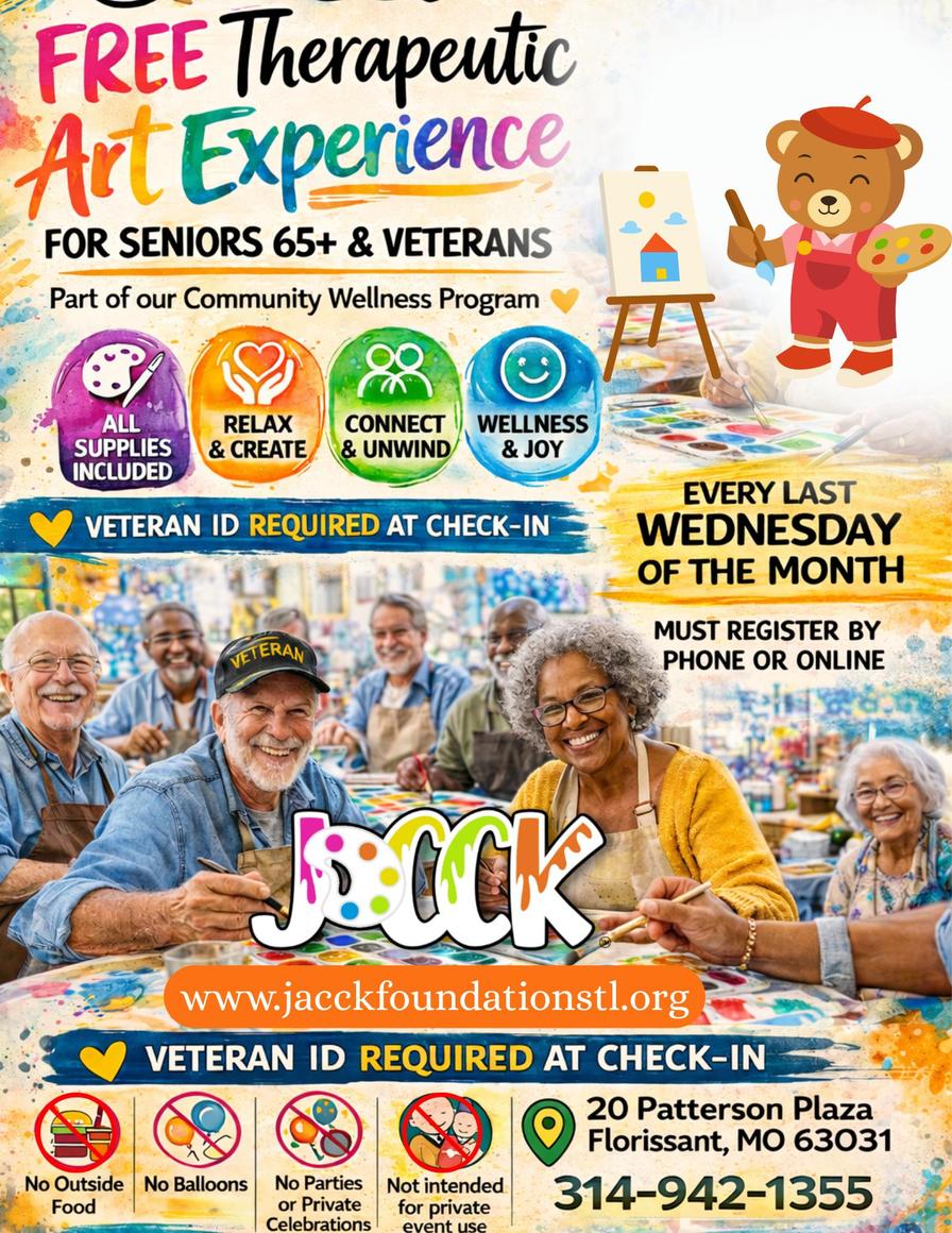 Free Therapeutic Art Experience for Senior's 65+ and Veteran